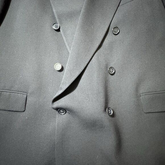 Pierre Cardin Men's Double Breasted Navy Blue Wool Jacket Blazer Size 53R - Picture 2 of 13